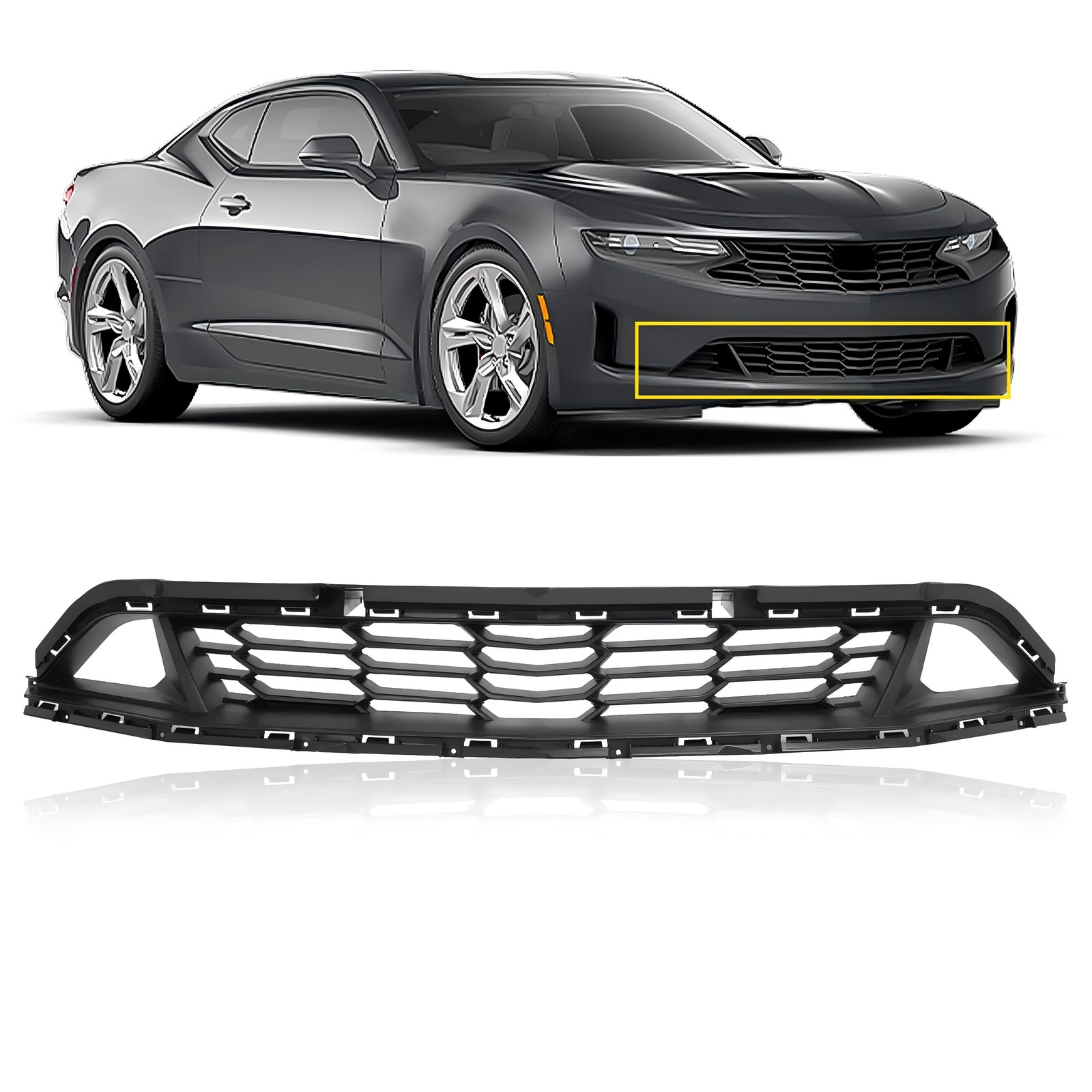 For Chevrolet Camaro 2019-2024 Black Front Lower Grille Grill For 84112283