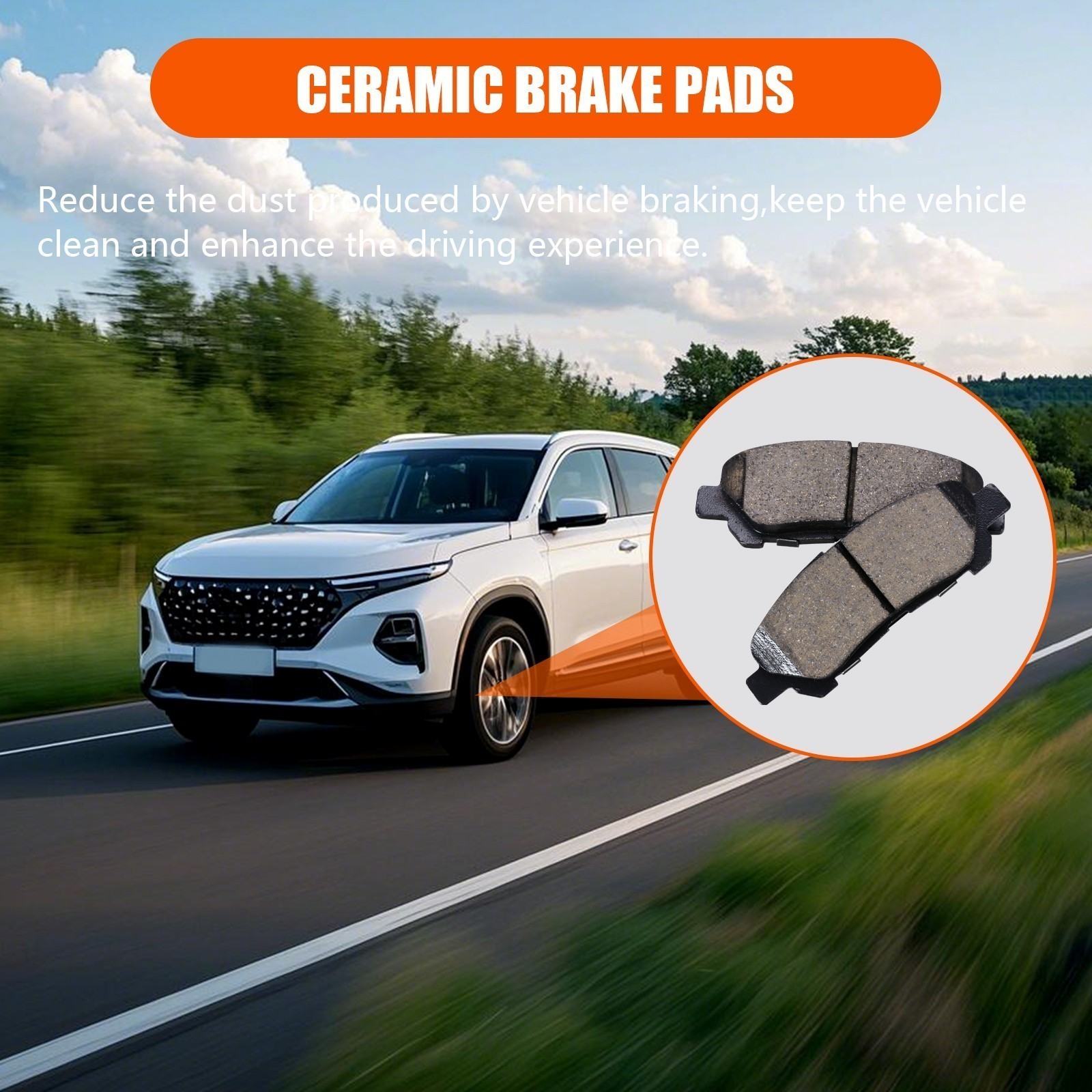 Durable Rear Ceramic Brake Pads Compatible with 2008–2014 Highlander