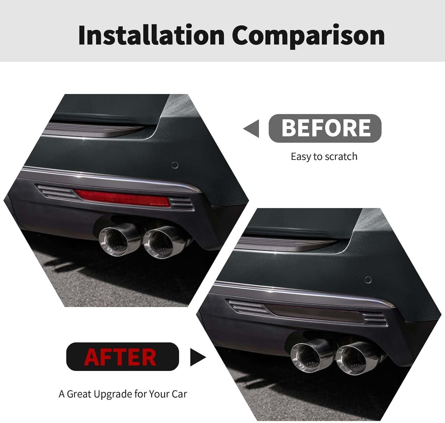 Smoked Black Rear Fog Light Accessories Cover For Chevy Suburban 2020+/GMC Yukon