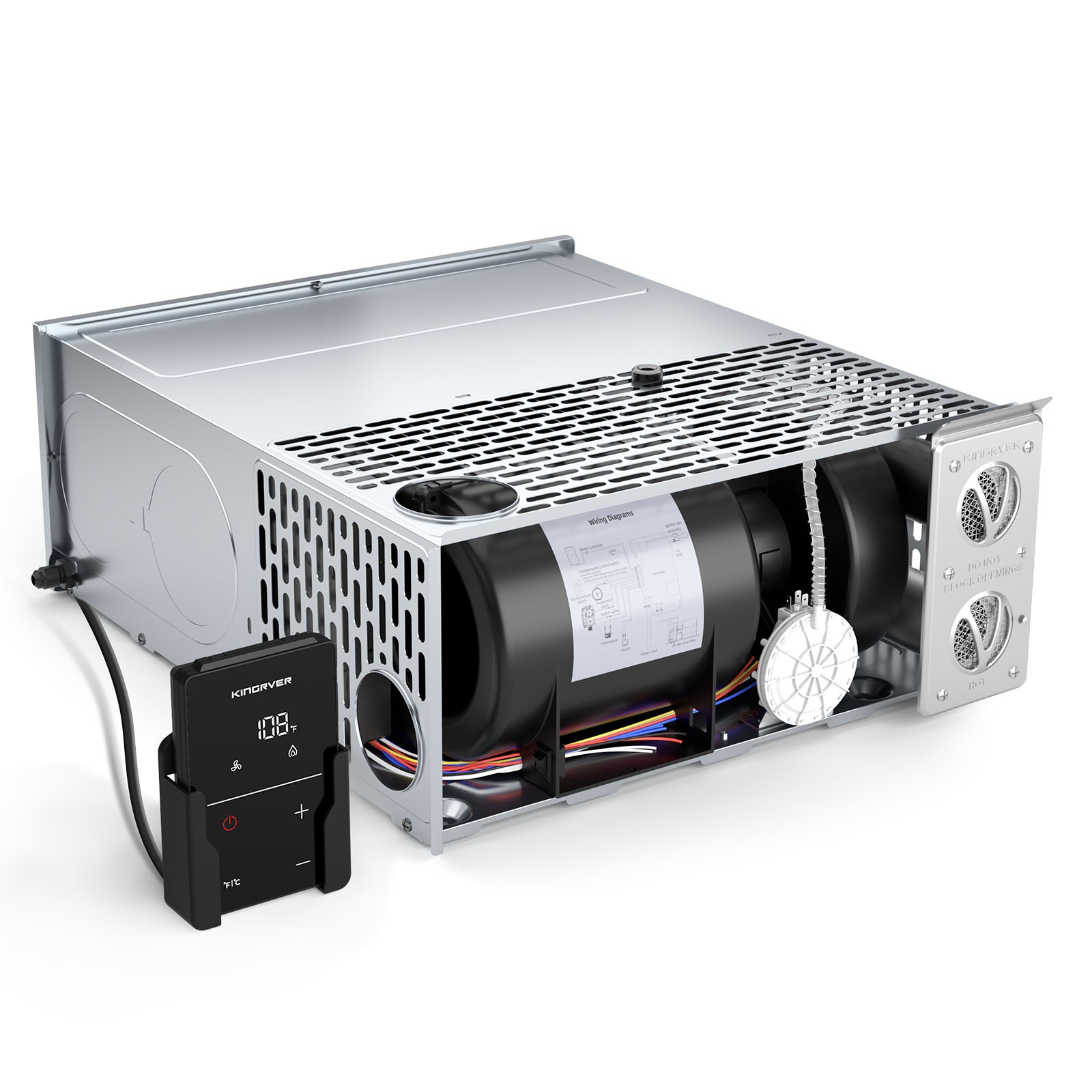 25,000 BTU RV Furnace w/Thermostat Ducted Propane Heater for Trailer