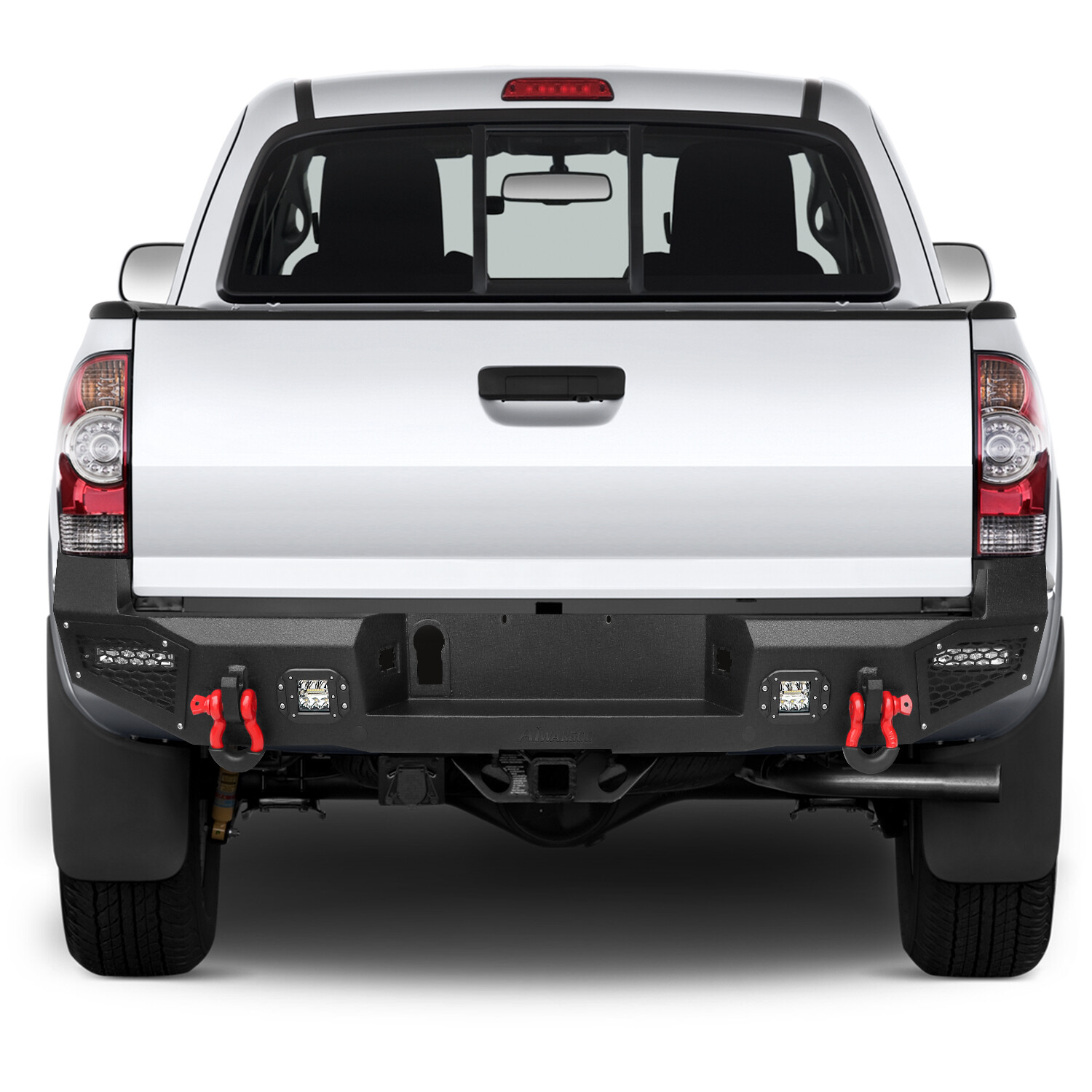 Aaiwa For 2016-2023 Toyota Tacoma Stubby Front Rear Bumper w/ Winch Plate&Lights