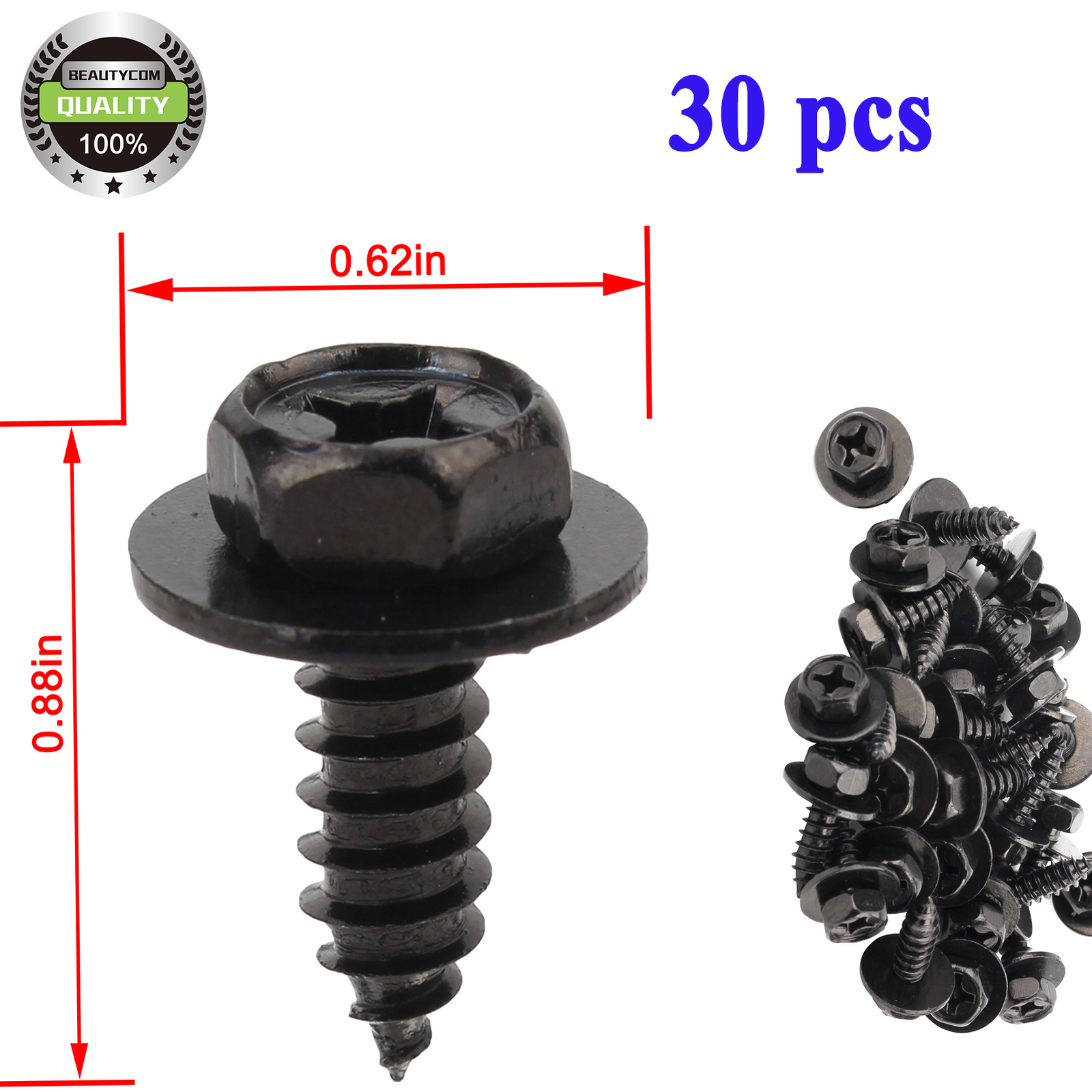 Fender Liner Screws Compatible For 30 pcs 9015960498 2014-2019 Toyota Highlander