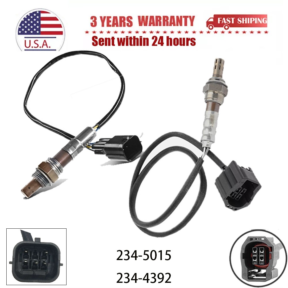 2PCS Oxygen Sensor For 2006-2009 Mazda 3 2.0L 2.3L Upstream+Downstream Exc Calif