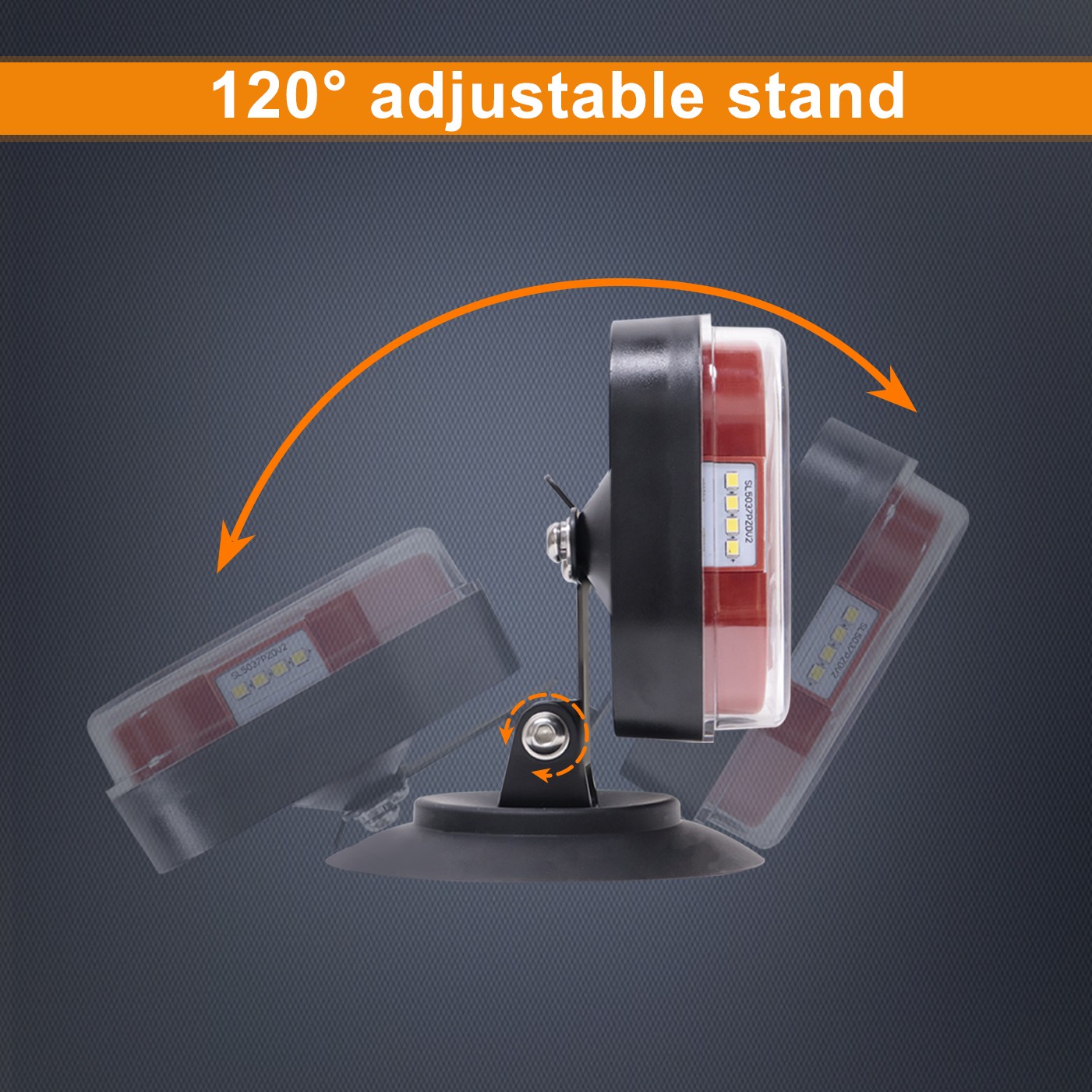 Upgraded Wireless Rechargeable LED Trailer Light Kit 7-Pin Plug for Truck RV SUV