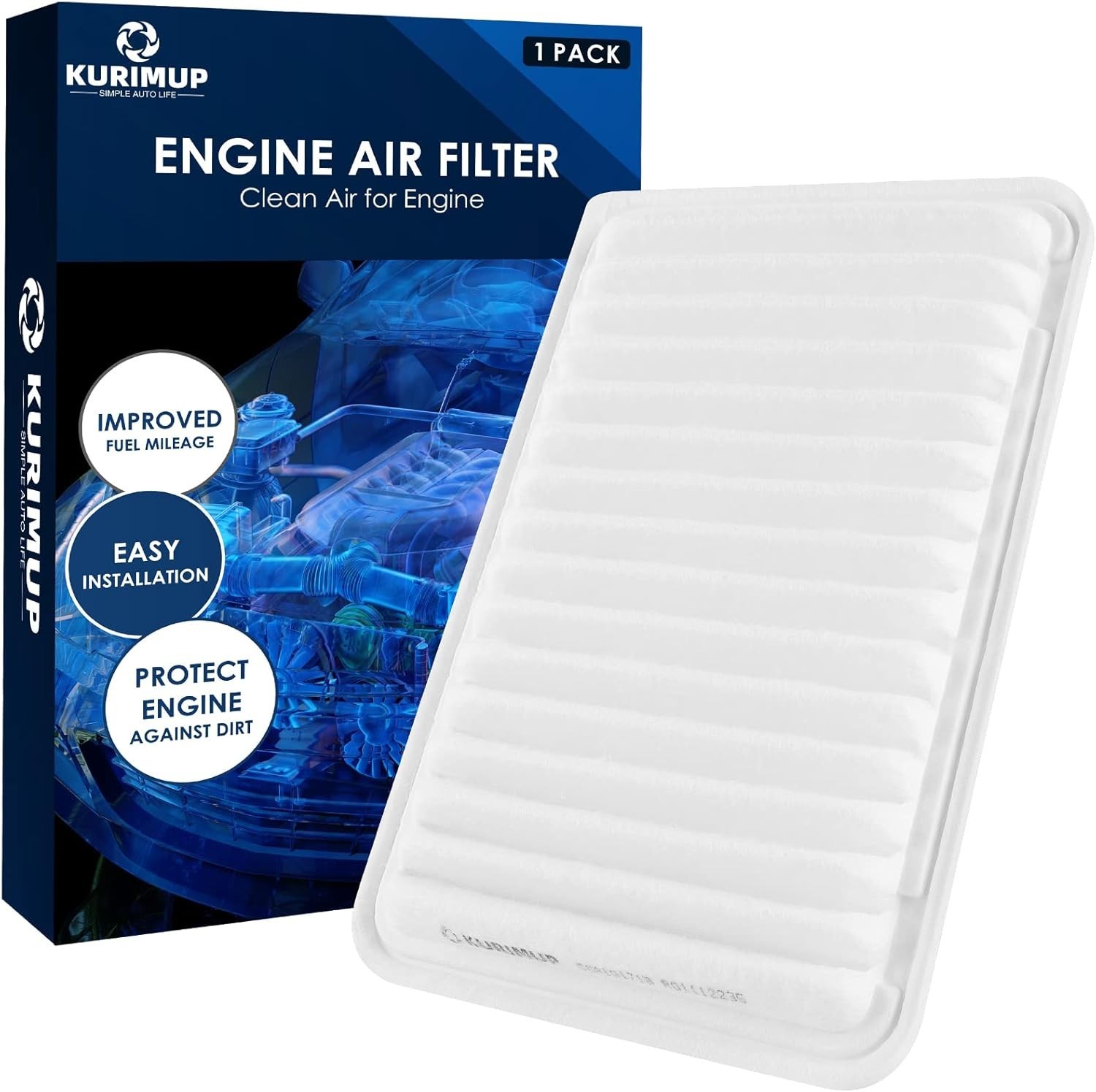 CA10171 Replacement Engine Air Filter, Efficient Filtration Offers 99% Air Pu…