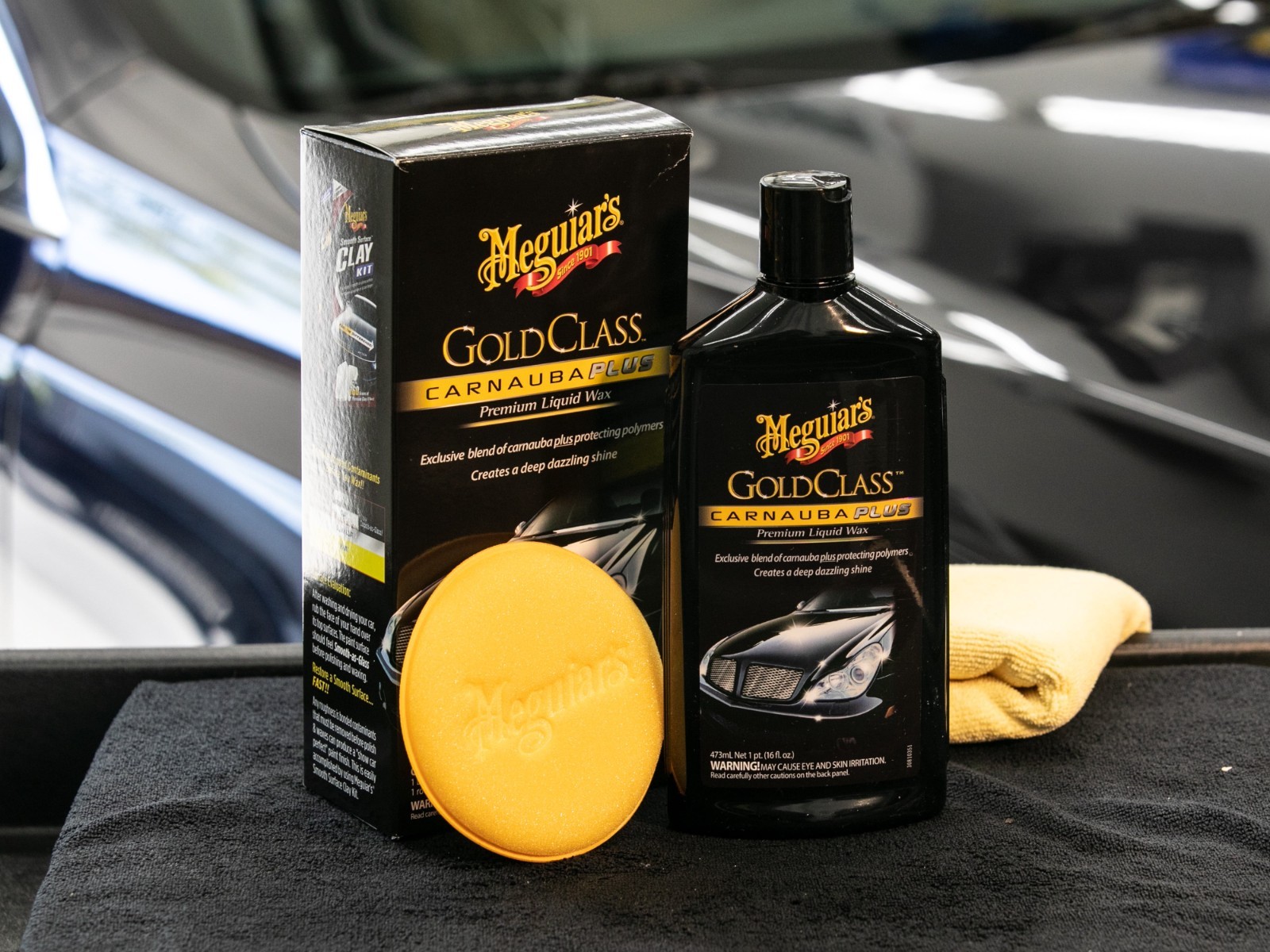 (2 Pack) Meguiar’s Gold Class Carnauba Plus Premium Liquid Wax 16 oz, Car Shine