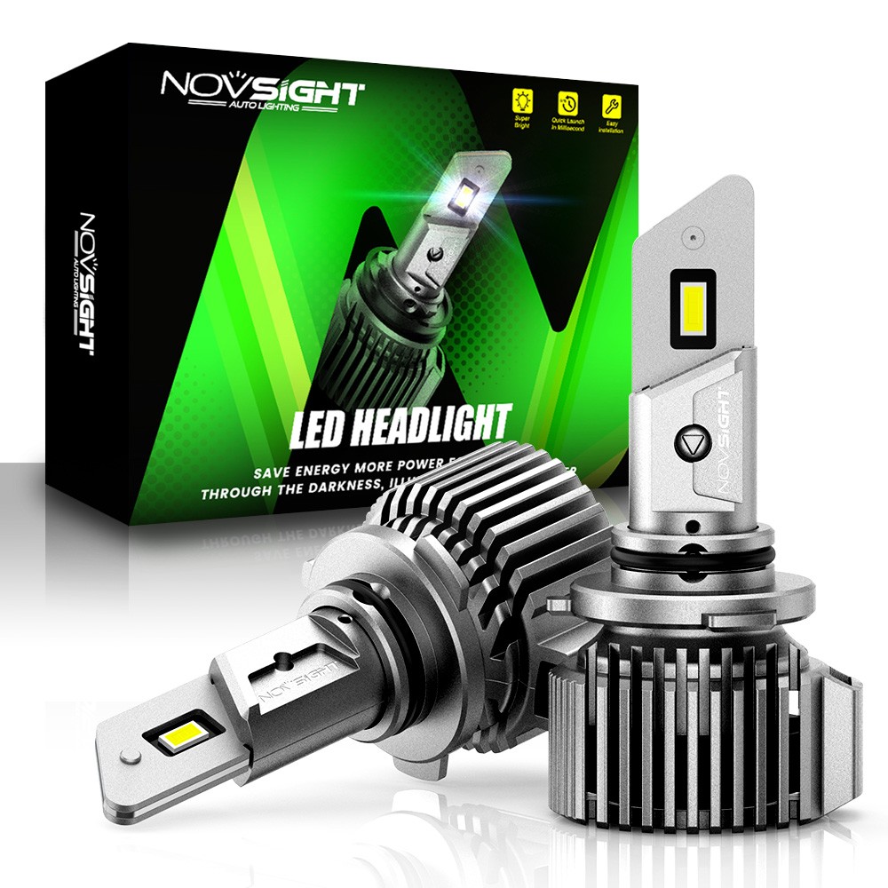 NOVSIGHT 2pcs 9005 HB3 LED Headlight Bulbs Bright White 20000LM 6500K High Beam