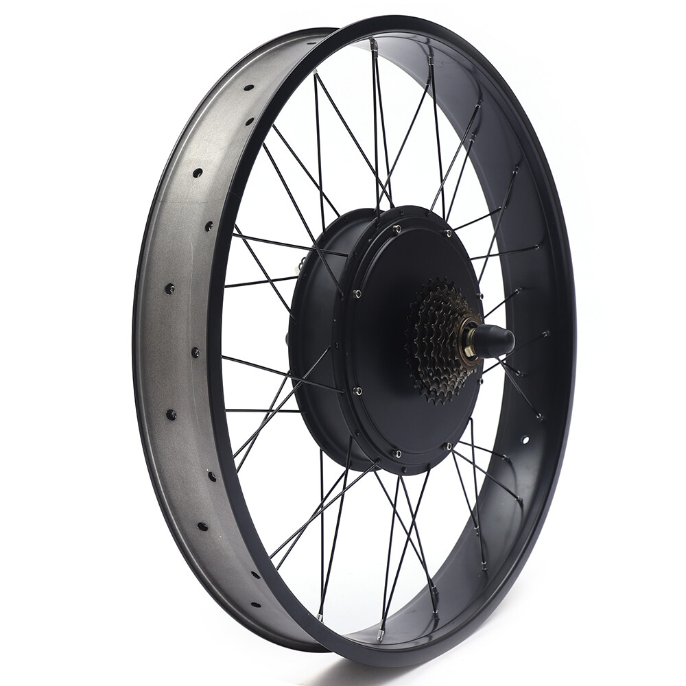 Ebike 48V 1500W 26″ Fat Tire Rear Wheel Conversion Kit, Hub motor with LCD