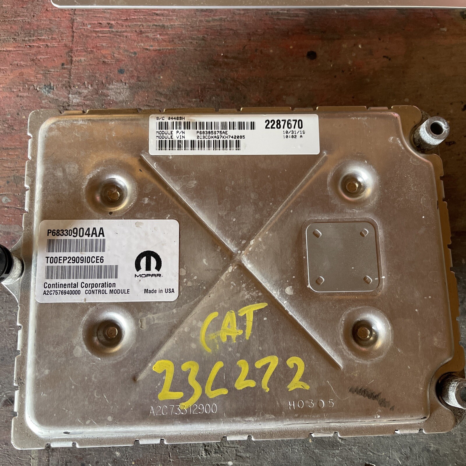 OEM ECM Electronic Control Module 3.6L 18-19 CHARGER ID# 68330904AA