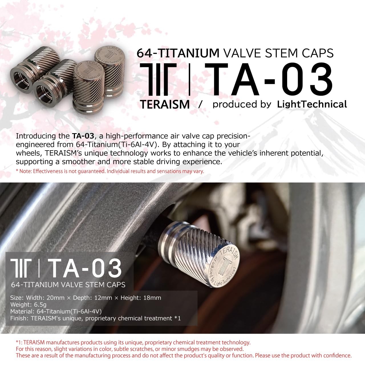 Precision Machined Tire Valve Stem Caps – Set of 4, Aerospace Grade Ti-6Al-4V, E
