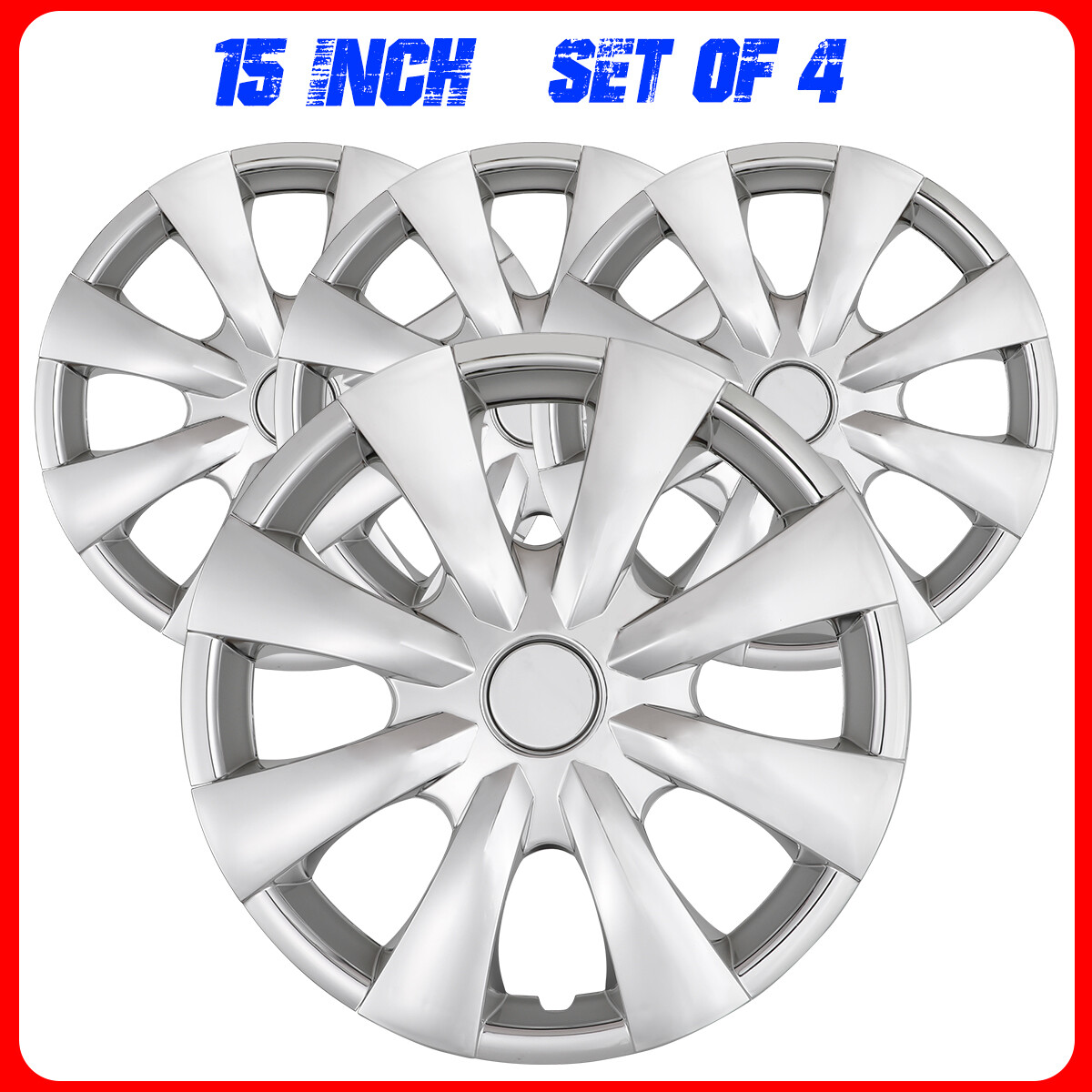 4 for 2009-2019 Toyota Corolla 15″ Hub Caps Full Set Wheel Covers fit Steel Rims
