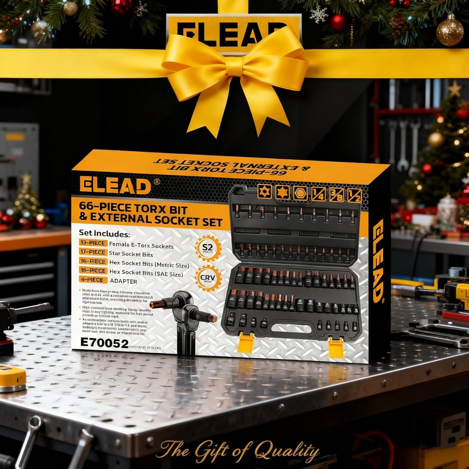 66-Piece Torx Bit & Hex Socket Set: Premium CR-V & S2 Alloy Full Size