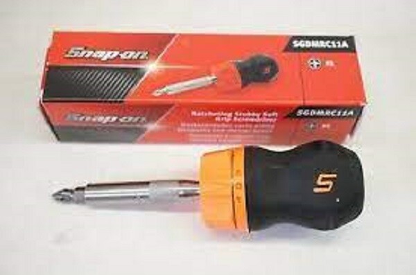*NEW* Snap-on Stubby ORANGE Ratcheting Screwdriver SGDMRC11AO *SOFT HANDLE* NIB!