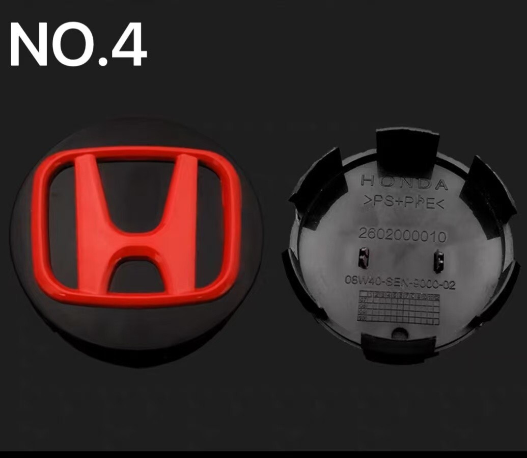 4PC Honda Wheel Rim Center Hub Caps Chrome Black Silver Red 69MM 2.7 inch