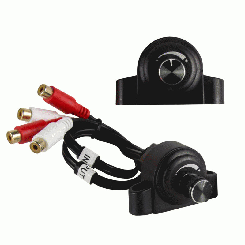 InstallBay IBR70 Remote Flush Mount Level Control Knob Stereo RCA – Polybag Pack
