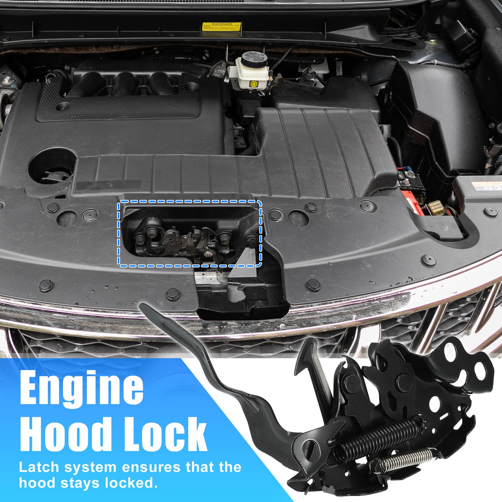 1pcs Black Hood Latch Lock NI1234128 656019HP1D for Nissan Altima 2013-2015