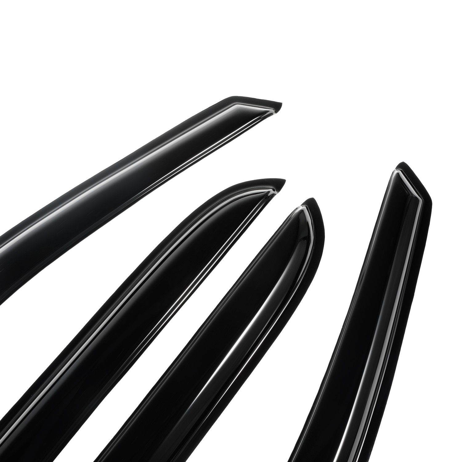 For 2009-2018 Dodge Ram 1500 Crew Cab Window Visor Vent Rain Guards Tape-on