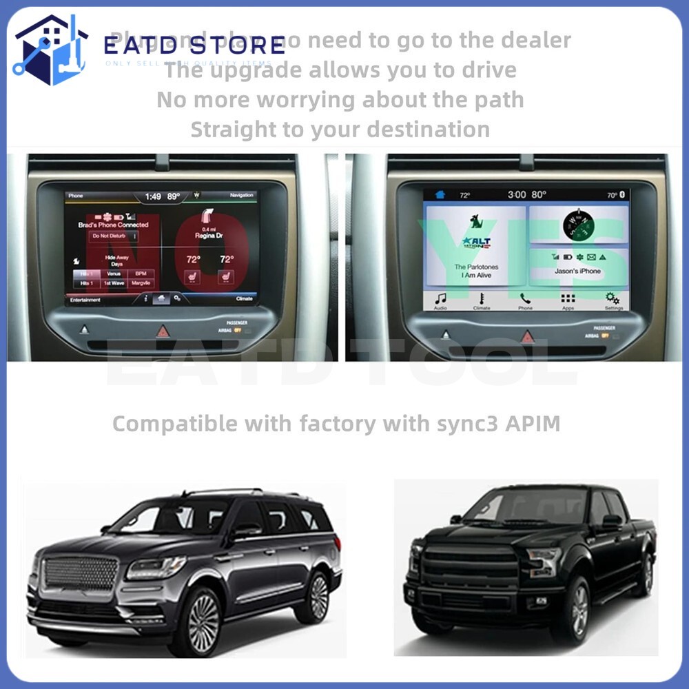 For Ford Lincoln SYNC3 APIM VIN Programmed Latest Sync 3.4 Carplay Android-Auto