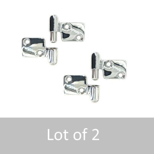 Chrome Plated CA377 Brass Motor Box Take Apart Hinge – Boat OEM {2 Pieces}