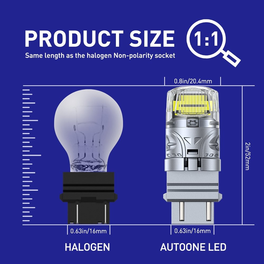 2/4/6X 3157 3156 3057 4157 LED Reverse Brake Turn Signal Light Bulb 6000K White