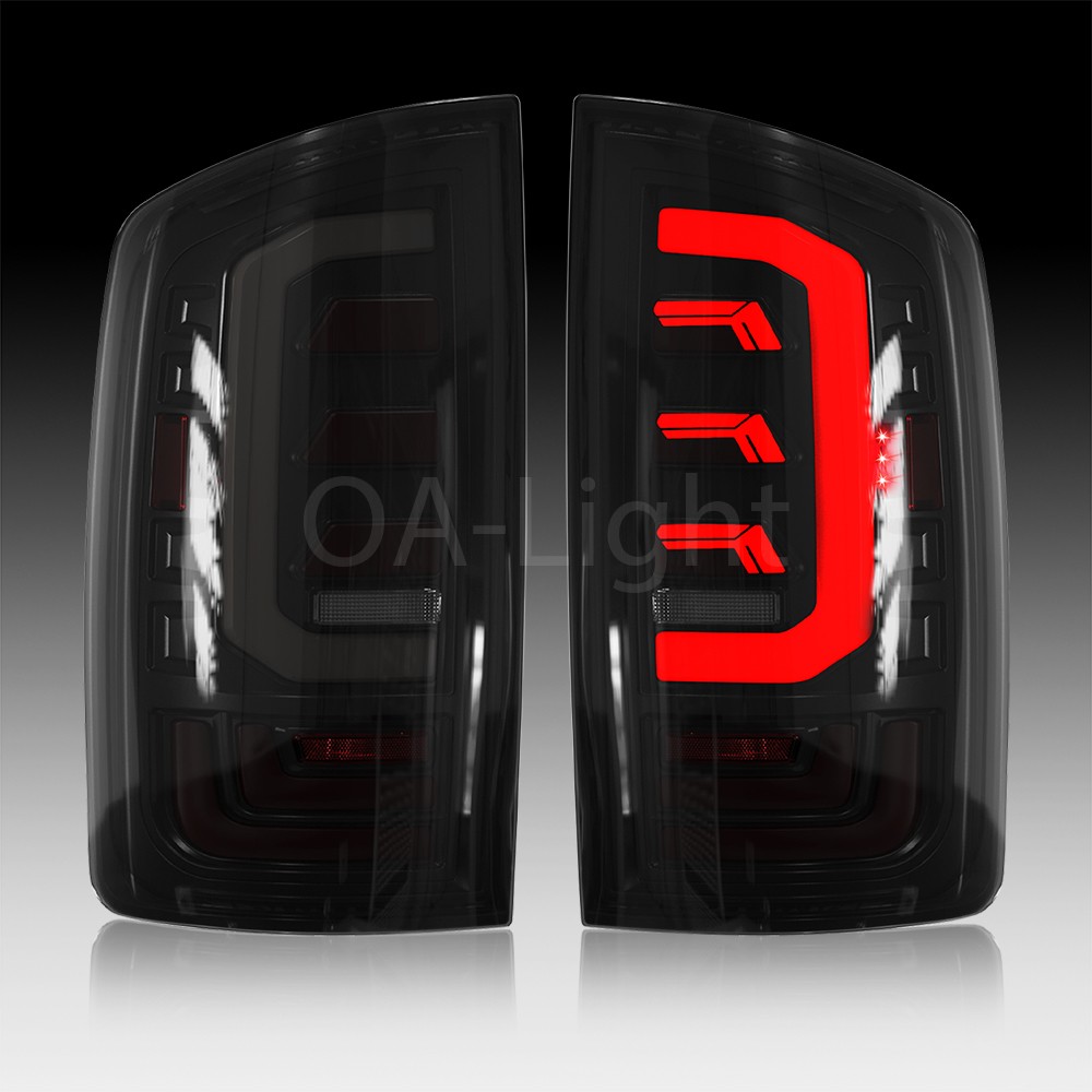 Smoke LED Tail Light w/Startup Animation-Fit 2002-06 Dodge Ram 1500 2500 3500 WT