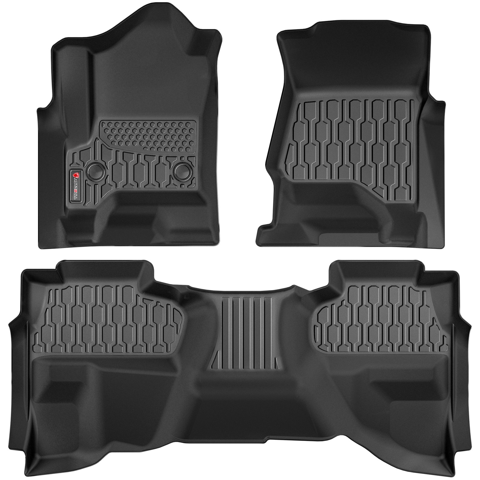 Floor Mats For Chevrolet Silverado & GMC Sierra 1500 Double Cab 2014-2018 Liners