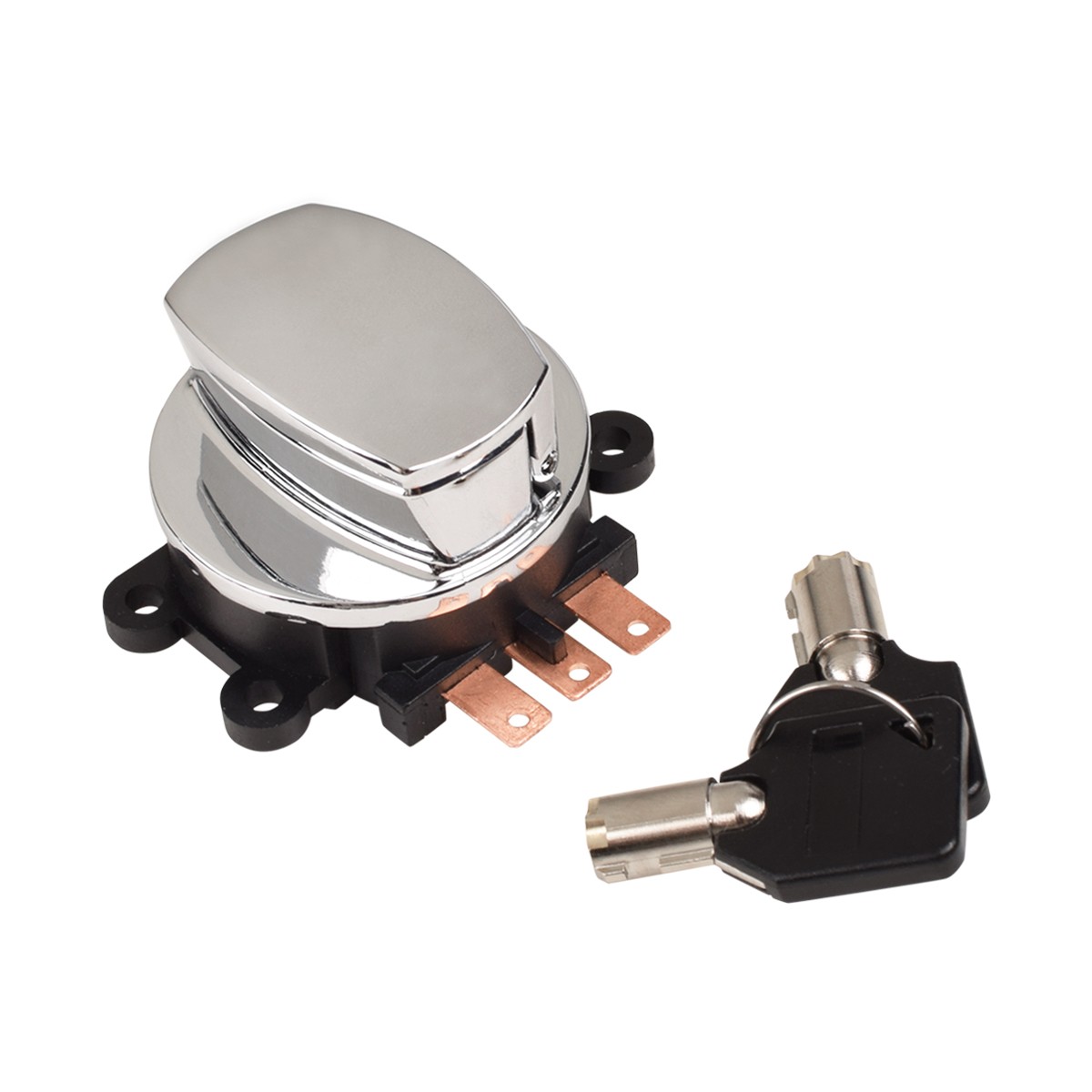 Chrome Ignition Switch w/Keys For Harley Heritage Softail Classic FLHR Road King