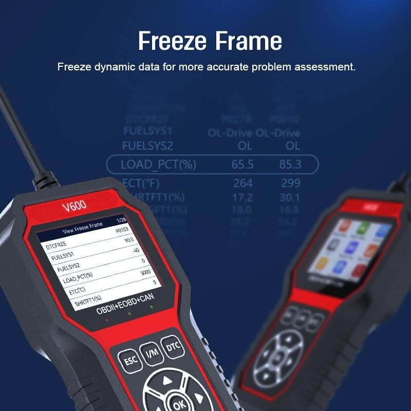 2.8″ OBD2 Scanner Code Reader Live Data Mode 6/8 Diagnostics Tool Battery Test