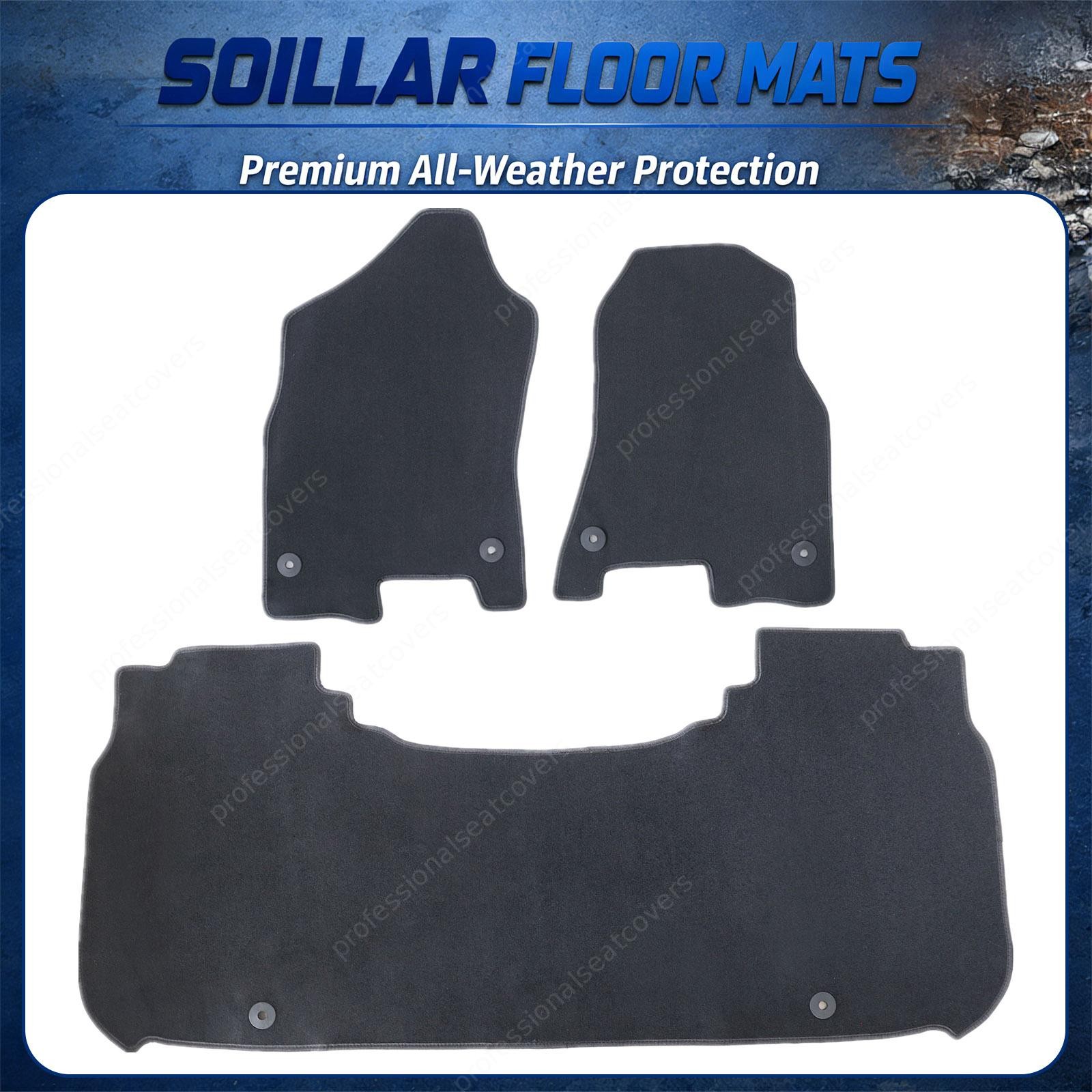 For 2019 2020 2021 2022 2023 2024 RAM 1500 Front & Rear Floor Mats Carpet Black