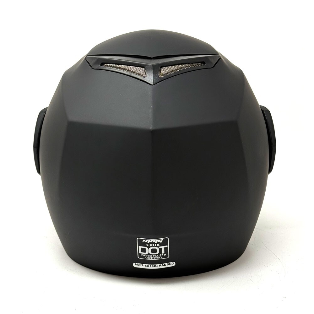 MMG Adult Modular Full Face Motorcycle Helmet Flip-Up Visor DOT Matte Black (L)