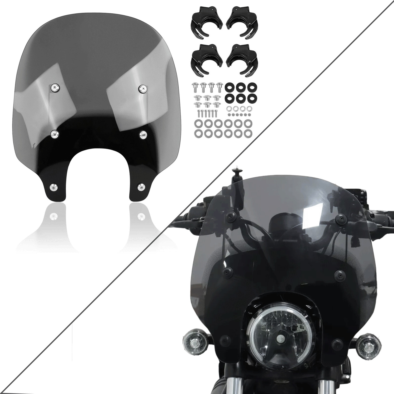 Windshield Windscreen w/Bracket Compatible With Harley Nightster RH975 2022-2024