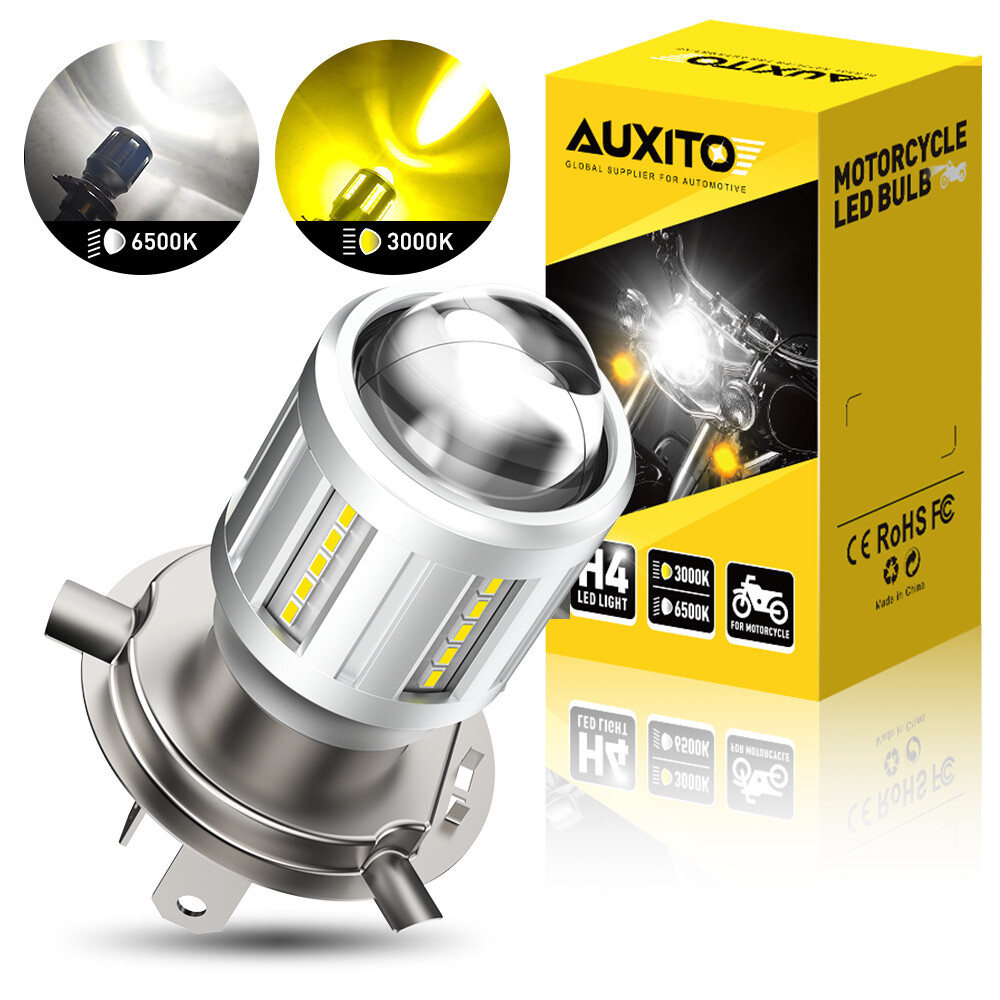 For Motorcycle H4 6500K 3000k LED Hi/Low Beam Bulb Super Bright Headlight