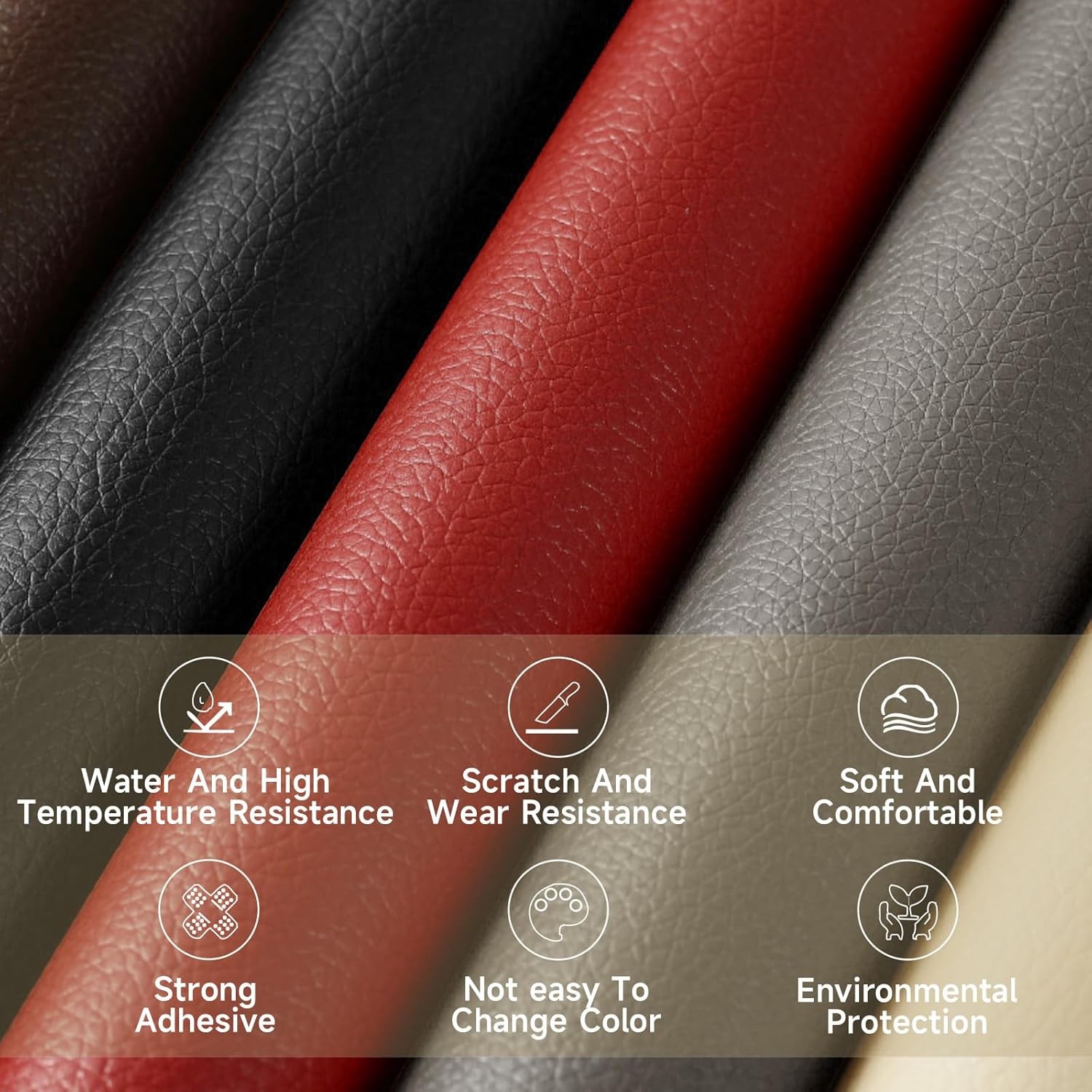 79″-157” Self Adhesive Patch Leather Repair Tape for Car Seats Couch Furniture