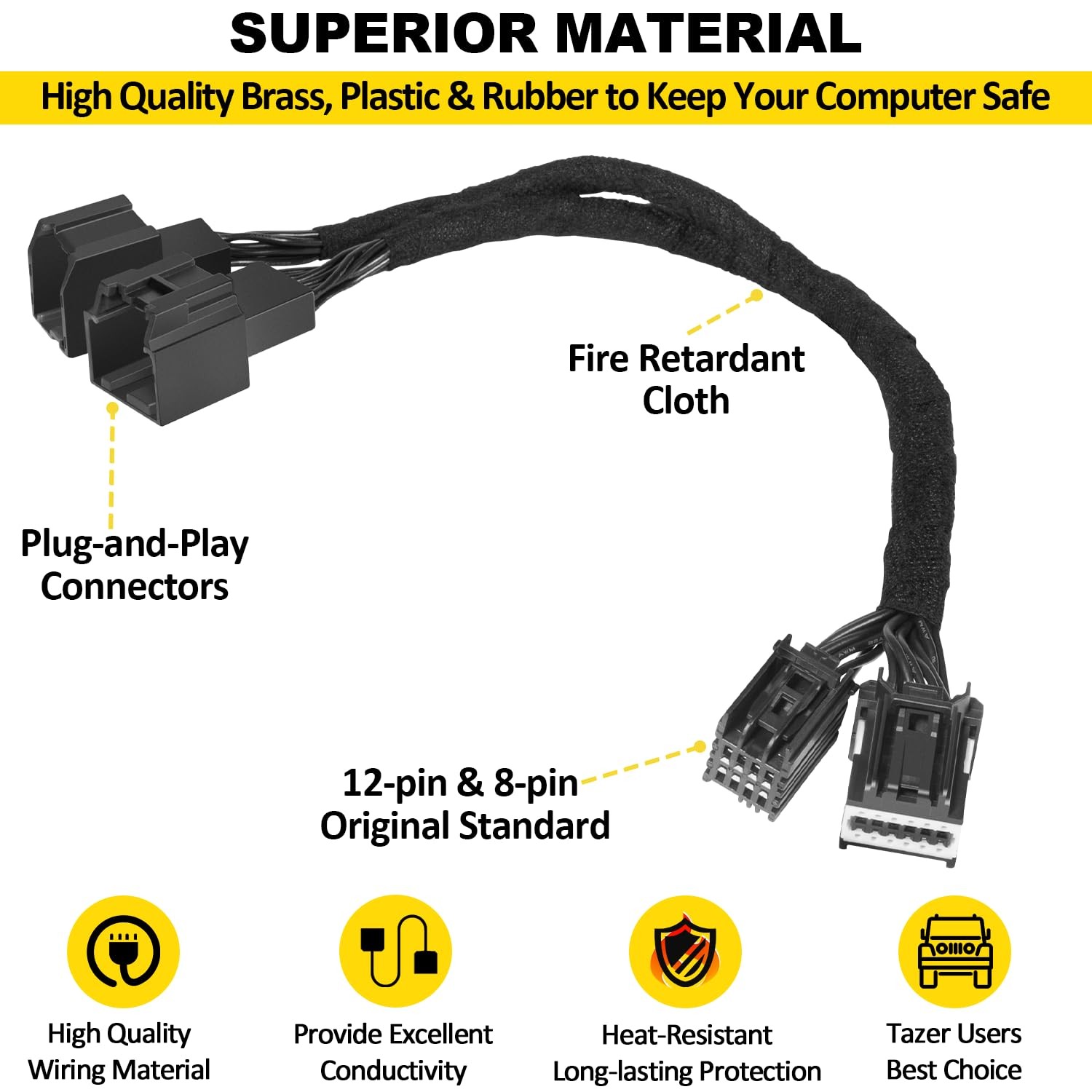 SGW Extension Cable For Jeep Gladiator Wrangler JL Ram 1500 TRX Tazer DT JL Mini