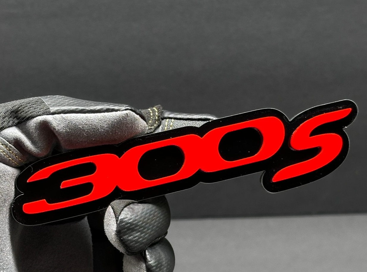 2PC(pair)300S Emblem Fender Badges RedBlack Aggressive Custom Design