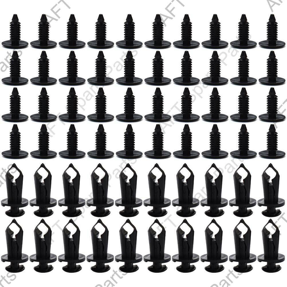 190pcs Car Retainer Auto Fasteners Push Trims Plastic Clips Pin Rivet Bumper Kit