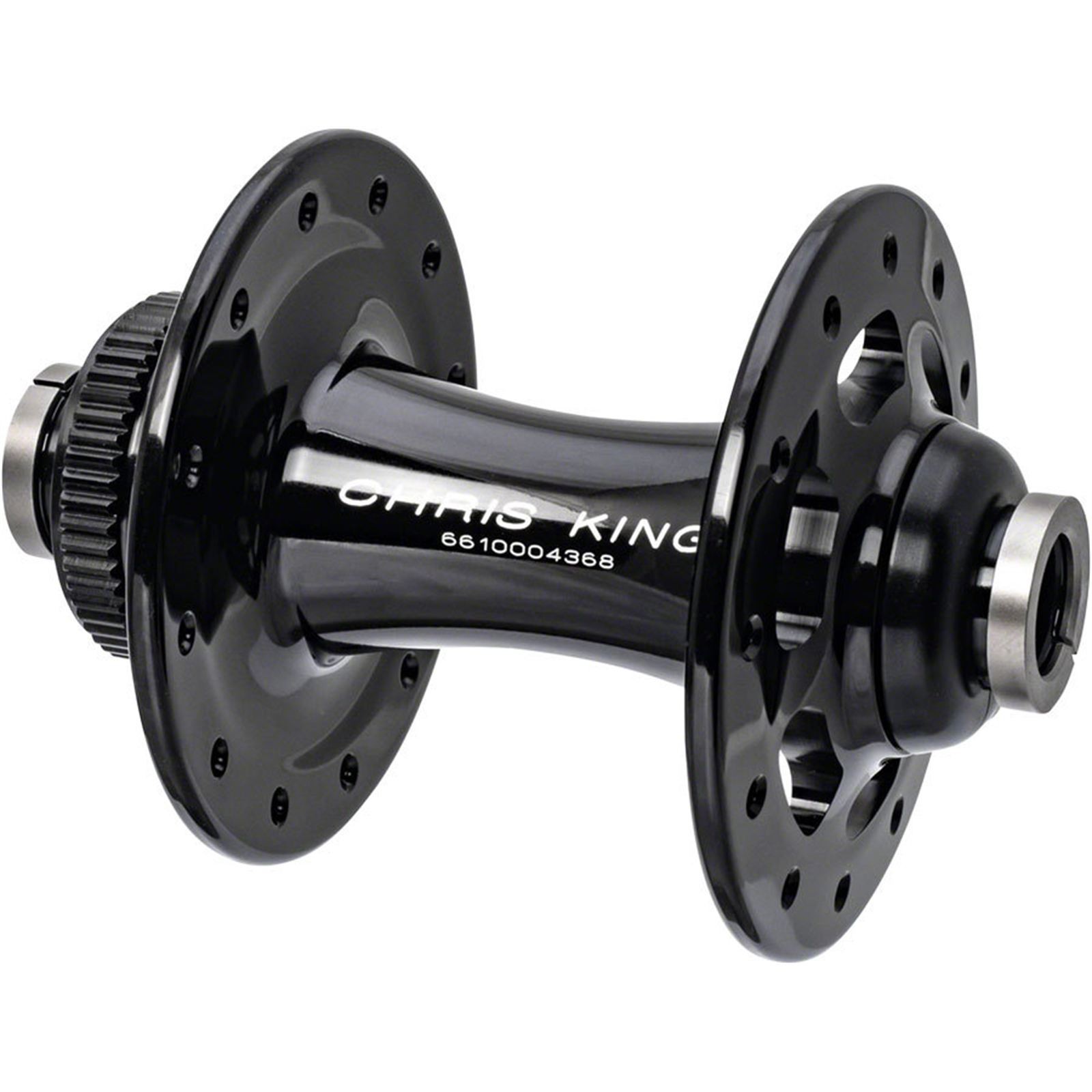 Chris King R45D Front Hub – 12 x 100mm, Center-Lock, Black, 28H DAB1BA