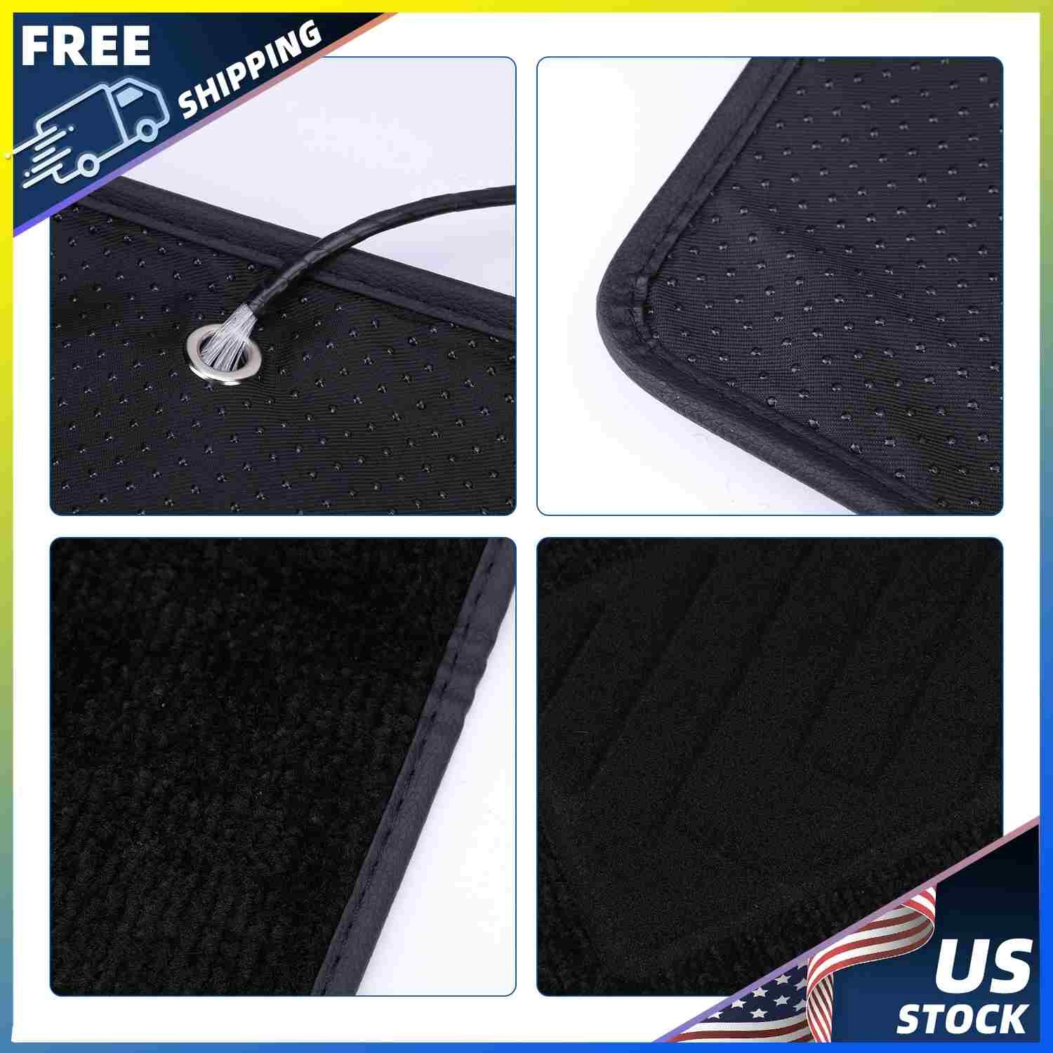 New For Universal For Most Standard Layout Vehicles LED Car Floor Mats US Stock