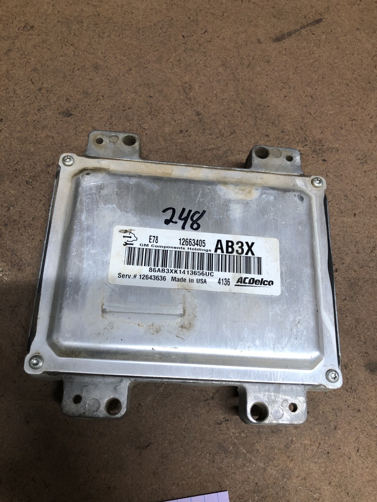 12-16 Silverado Sierra 2500 Engine Computer Control Module Ecm 12663405 e78