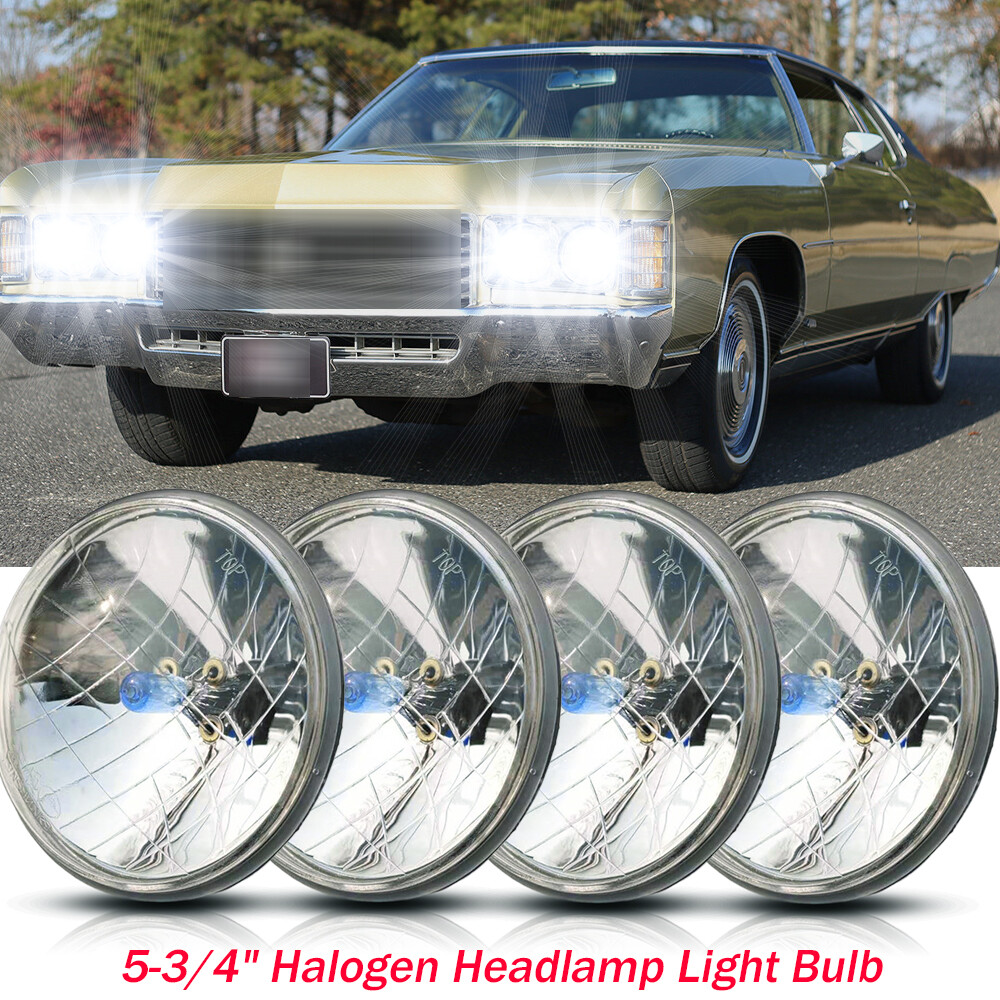 5-3/4″ 5.75 Sea Beam Halogen Glass Hi & Low Headlight Headlamp Bulbs Set 4