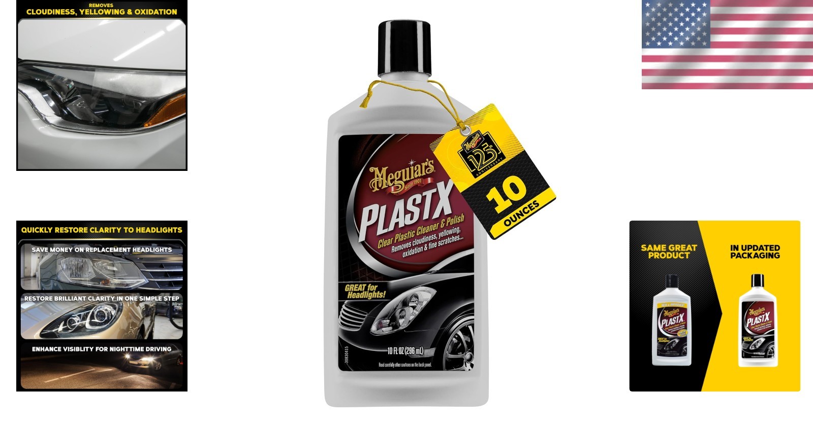 PlastX Clear Plastic Cleaner – Restore Clarity & Remove Scratches, 10 Oz