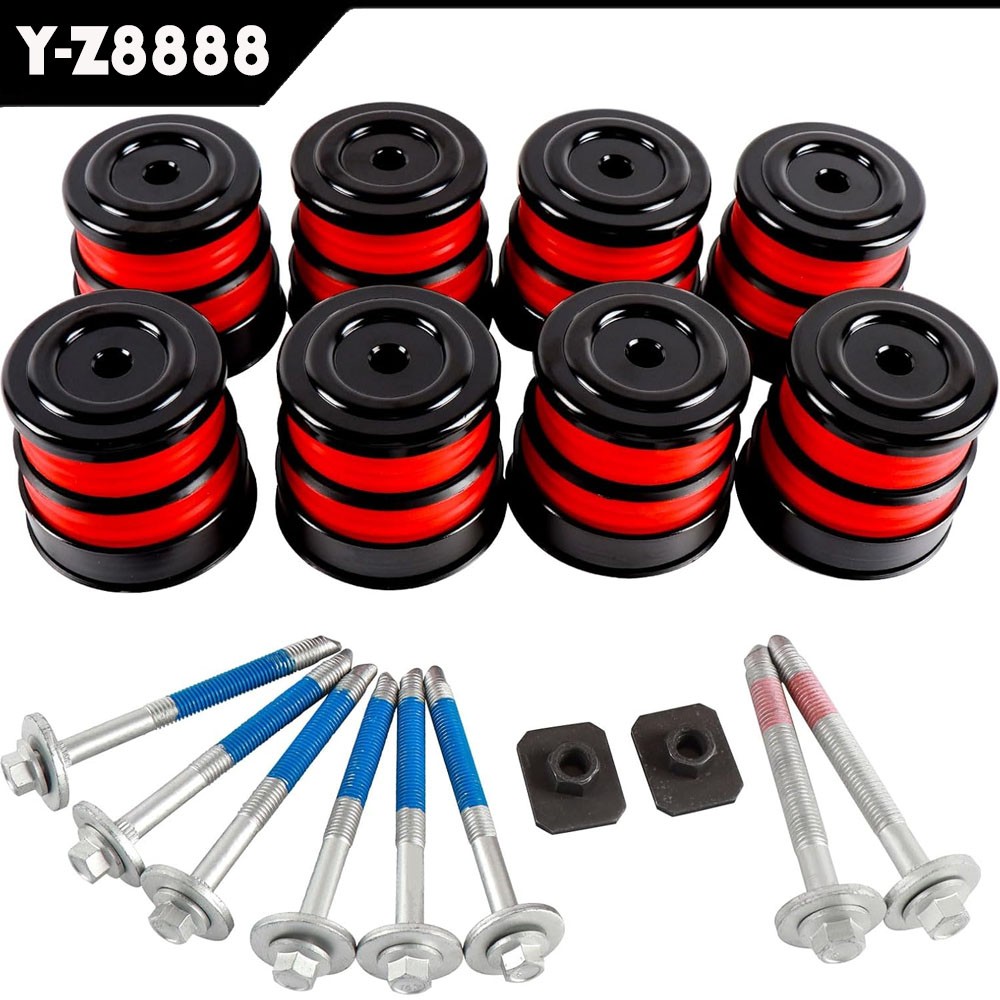 Silicone Body Mount Bushings Bolt Kit For Ford F250 F350 08-16 Crew Cab 2/4WD