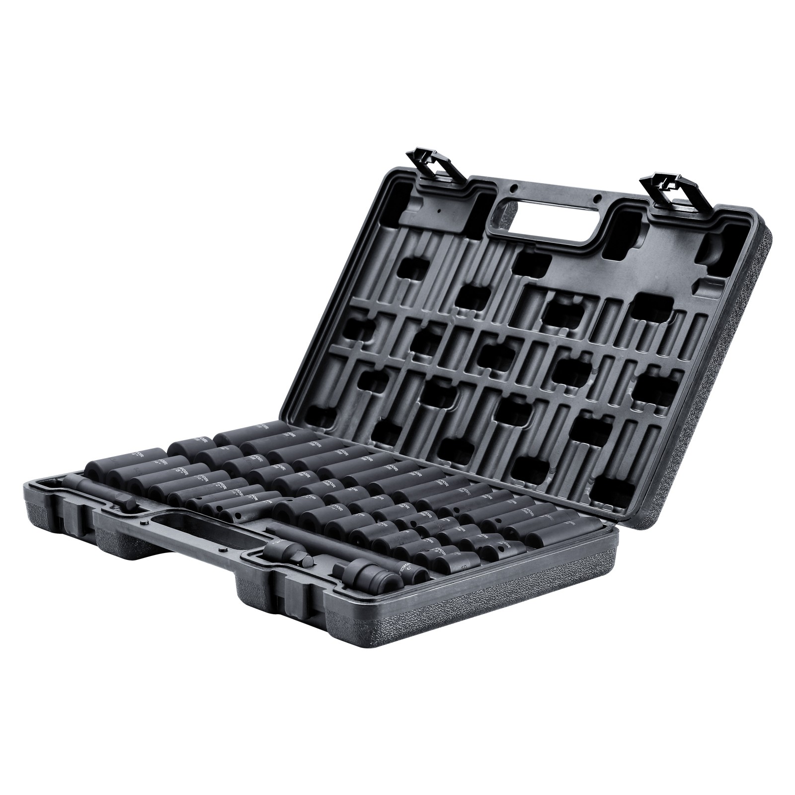 VEVOR Impact Sockets Set 34pcs 6-Point 1/2in Drive Bit Ratchet Tool Kit Case