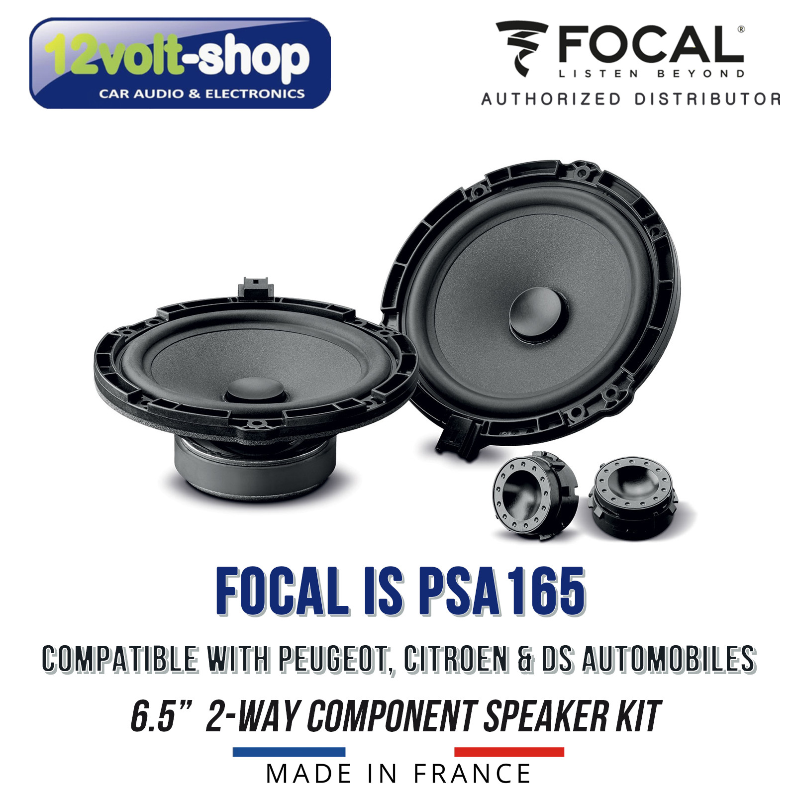 FOCAL IS PSA 165 – 6.5’’ 2-way component speaker kit for peugeot, citroen,DS; 4Ω