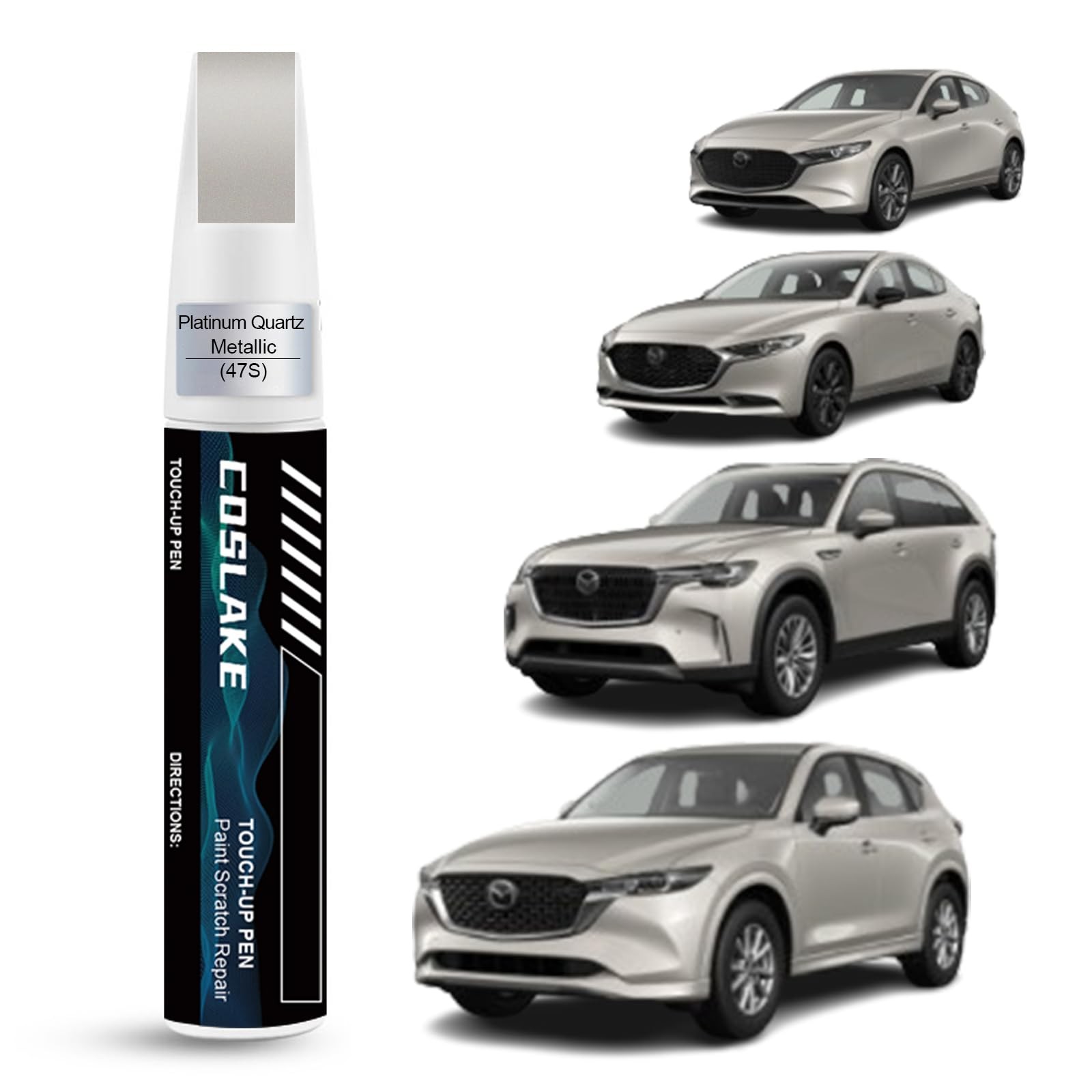 1 Count (Pack of 1), Platinum Quartz Metallic(47S) for 2025 CX-5/2025…
