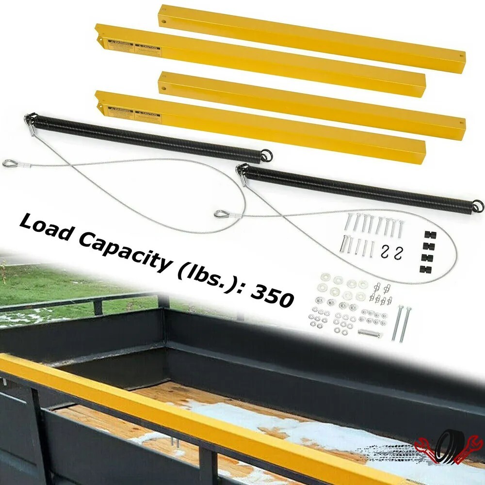 2 Sided Trailer Tailgate Liftgate Ramp Lift Assist System 350 Pounds