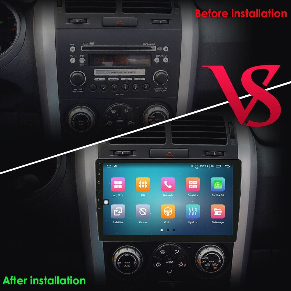 4GB+64GB QLED 10.1″ 2DIN Car Stereo Radio Carplay Android 11 8core GPS WIFI SALE
