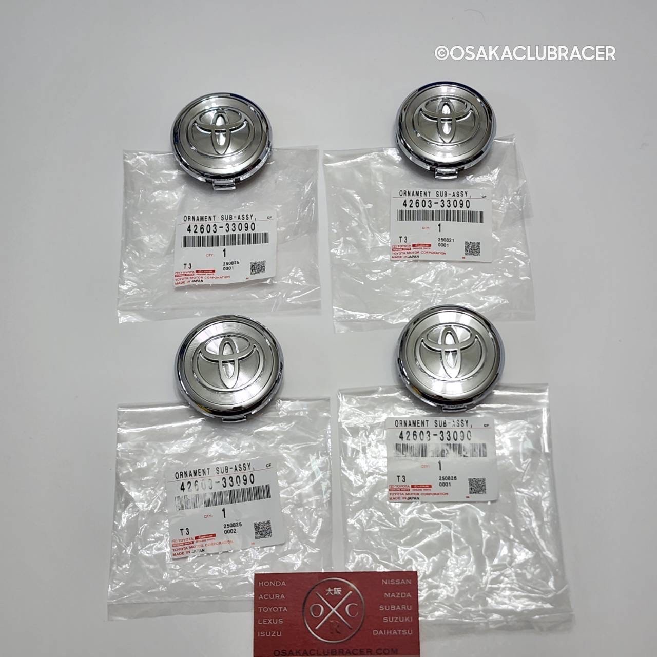 Genuine OEM Toyota Altezza Chrome Wheel Center Cap Set JDM 00-05 Lexus IS300 17”