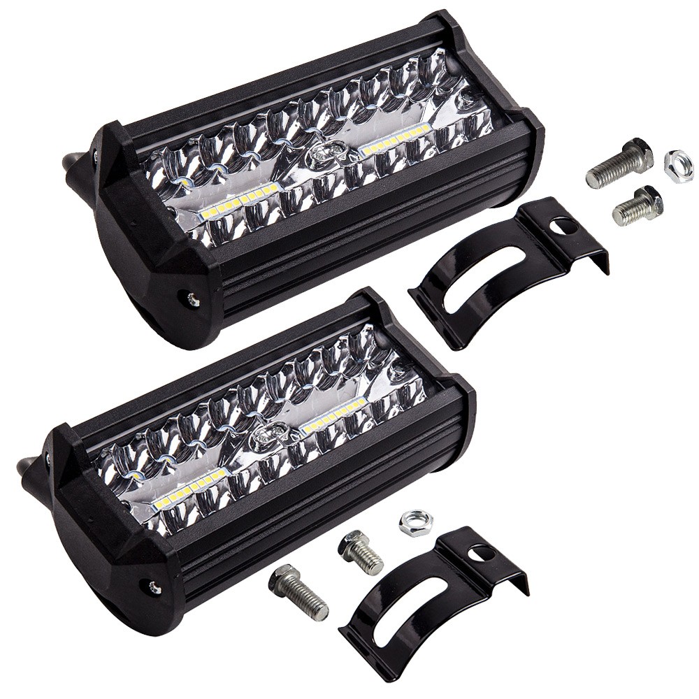 2x7inch LED Work Light 400W 6500K for Jeep SUV ATV UTV Truck Boat with DC 9V-30V