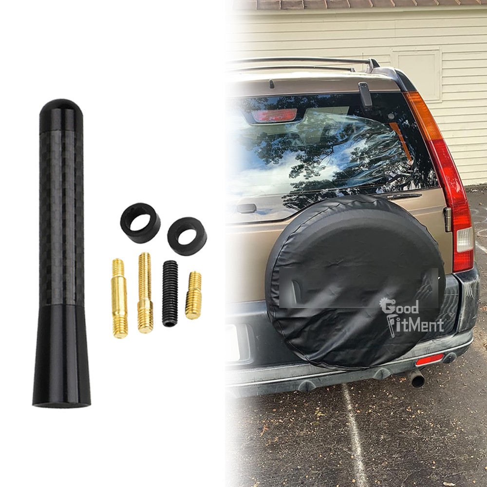 3″ Carbon Short Radio Antenna Mast Reception Aerial & Screws For Honda CRV CR-V